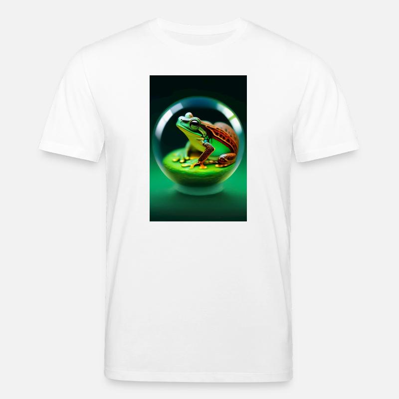 Frosch in einer Kugel - Stanley/Stella Unisex Bio-T-Shirt CREATOR  - Weiß