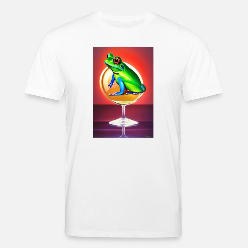 Frosch auf Glas - Stanley/Stella Unisex Bio-T-Shirt CREATOR  - Weiß