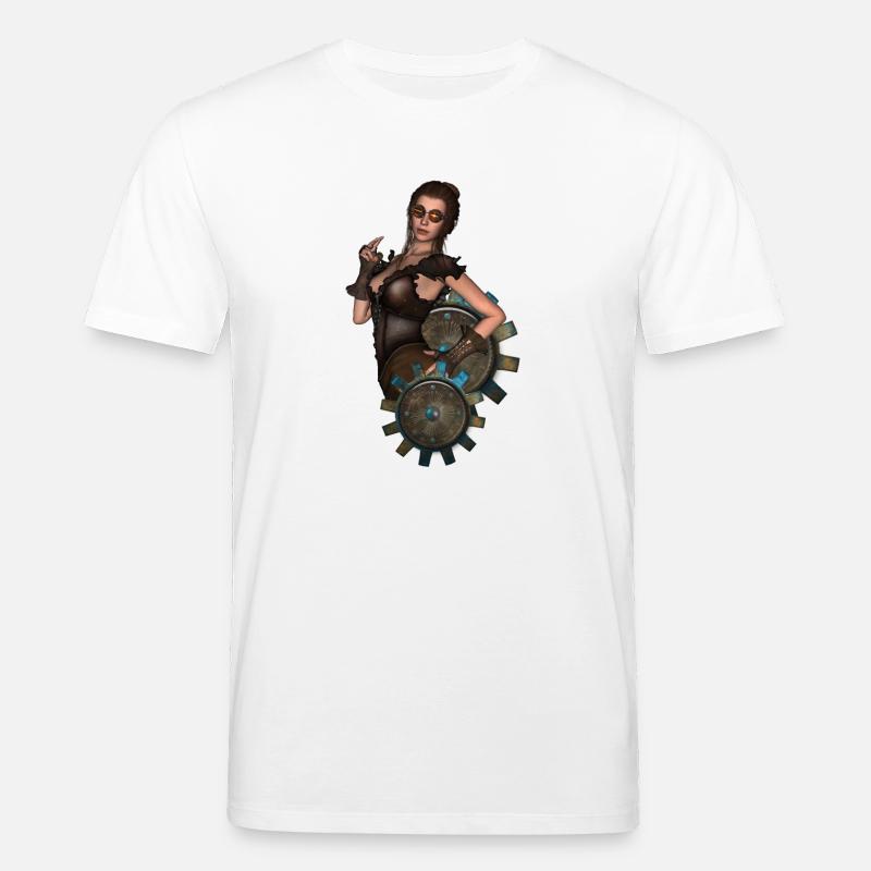 Die Dame des Steampunk - Stanley/Stella Unisex Bio-T-Shirt CREATOR  - Weiß