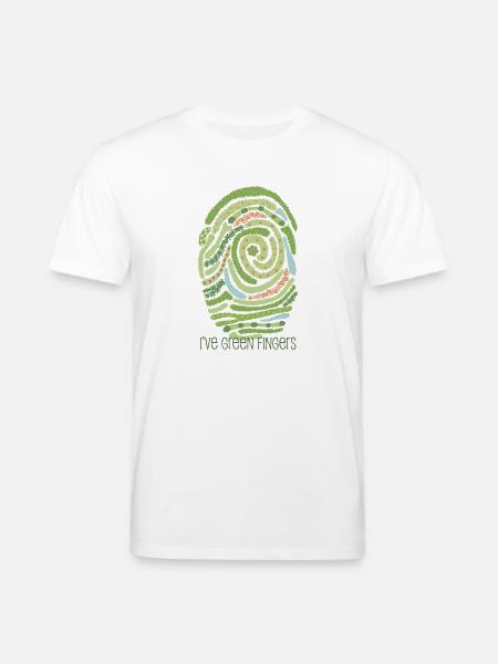 Garden fingerprint - Stanley/Stella CREATOR Unisex Organic T-Shirt - white
