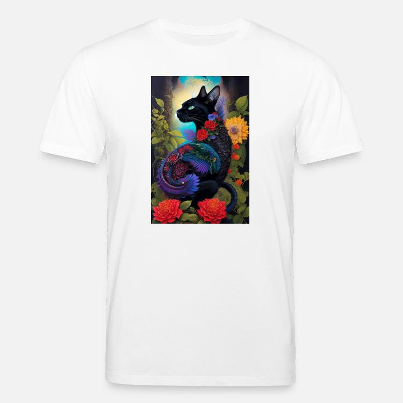 Blumenkatze - Stanley/Stella Unisex Bio-T-Shirt CREATOR  - Weiß