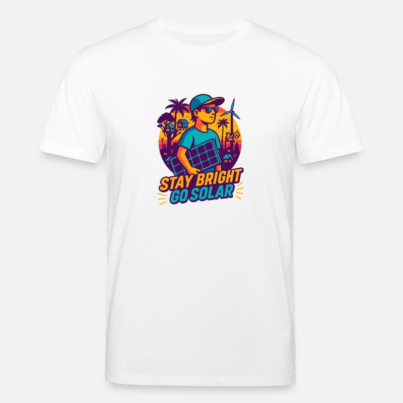 Stay Bright – Go Solar - Stanley/Stella Unisex Bio-T-Shirt CREATOR  - Weiß