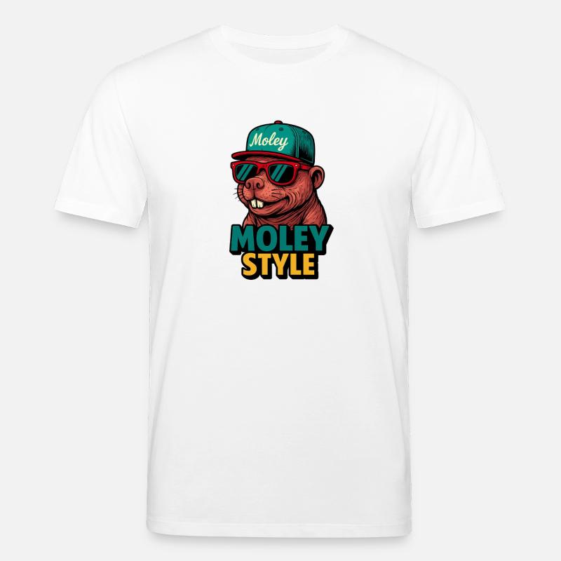 Moley Style Affe Retro Cap - Stanley/Stella Unisex Bio-T-Shirt CREATOR  - Weiß