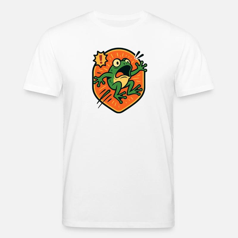 Panikfrosch-Abzeichen - Stanley/Stella Unisex Bio-T-Shirt CREATOR  - Weiß