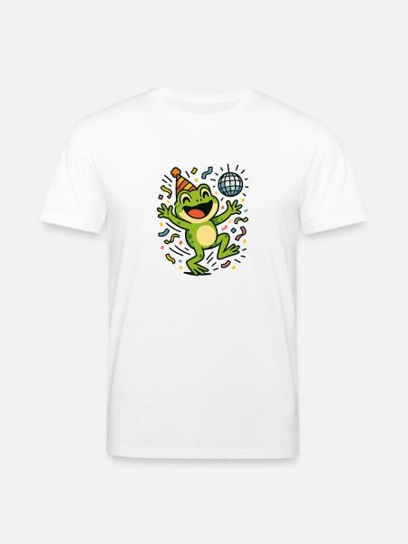 Party Frog - Stanley/Stella CREATOR Unisex Organic T-Shirt - white