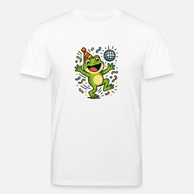Party Frog - Stanley/Stella CREATOR Unisex Organic T-Shirt - white