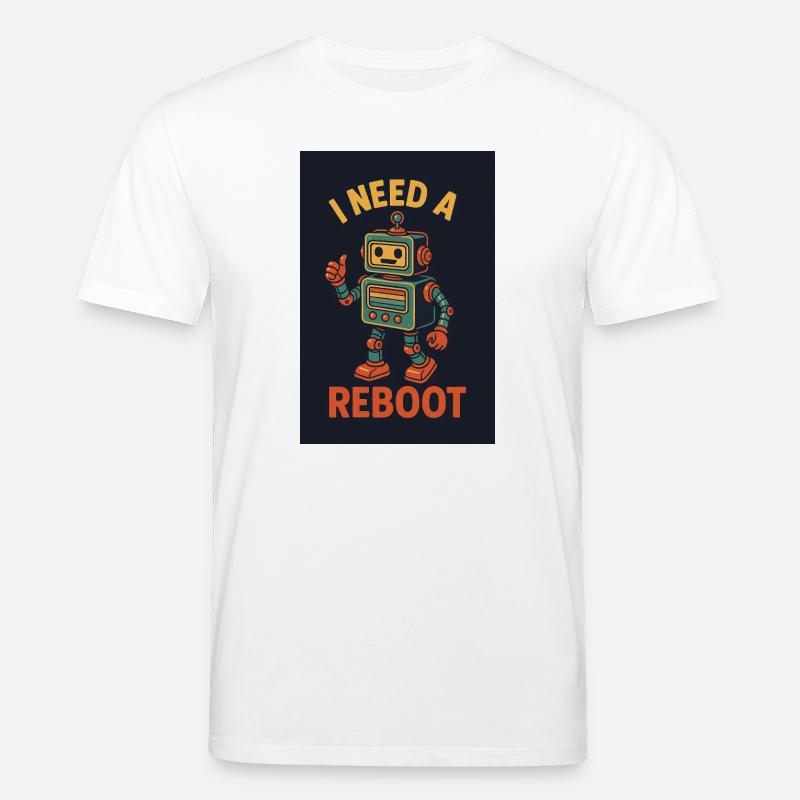 Reboot retro KI Roboter - Stanley/Stella Unisex Bio-T-Shirt CREATOR  - Weiß