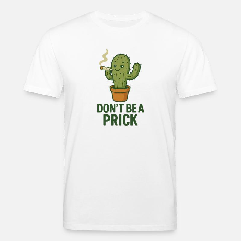 Kaktus mit Zigarre – Spruch - Stanley/Stella Unisex Bio-T-Shirt CREATOR  - Weiß