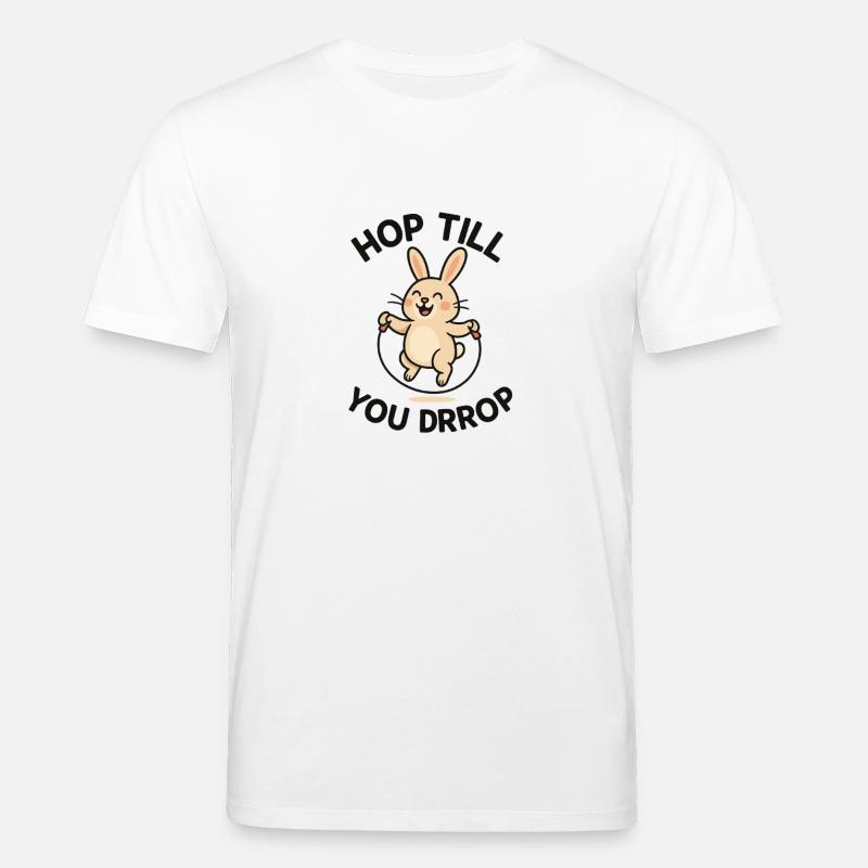 Conception de saut de lapin joyeux - T-shirt bio CREATOR Stanley/Stella Unisexe - blanc