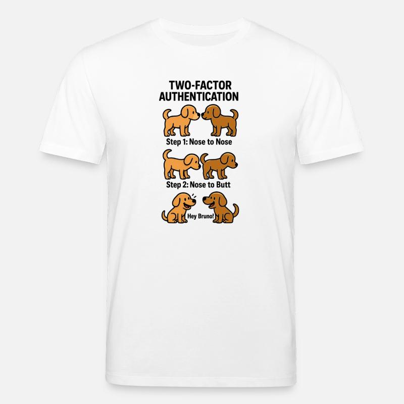 Chiens d’authentification à deux facteurs - T-shirt bio CREATOR Stanley/Stella Unisexe - blanc