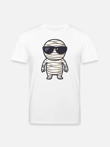 Mummy with sunglasses - Stanley/Stella CREATOR Unisex Organic T-Shirt - white