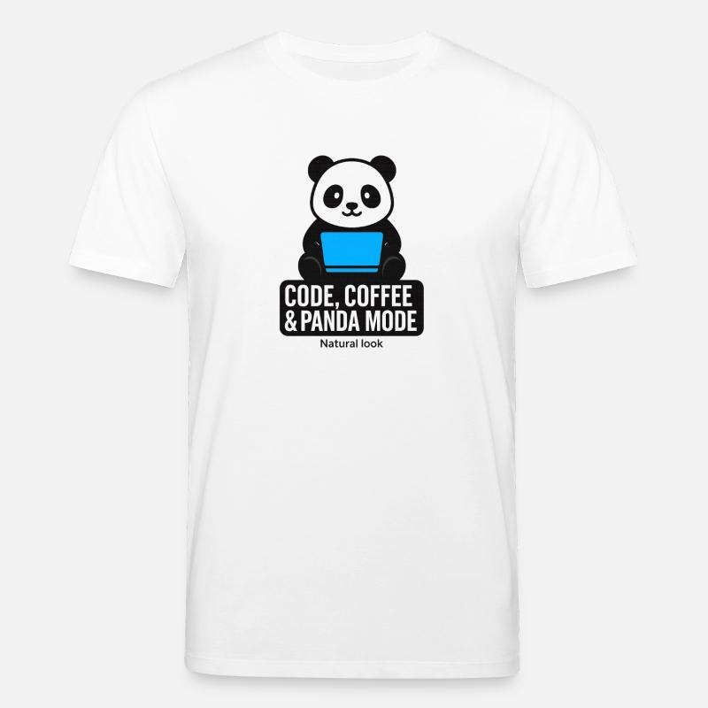 Code, Kaffee & Panda Style - Stanley/Stella Unisex Bio-T-Shirt CREATOR  - Weiß
