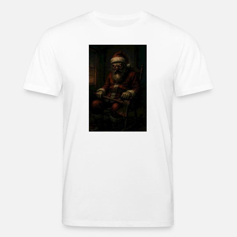 Dunkler Weihnachtsmann mit Axt - Stanley/Stella Unisex Bio-T-Shirt CREATOR  - Weiß