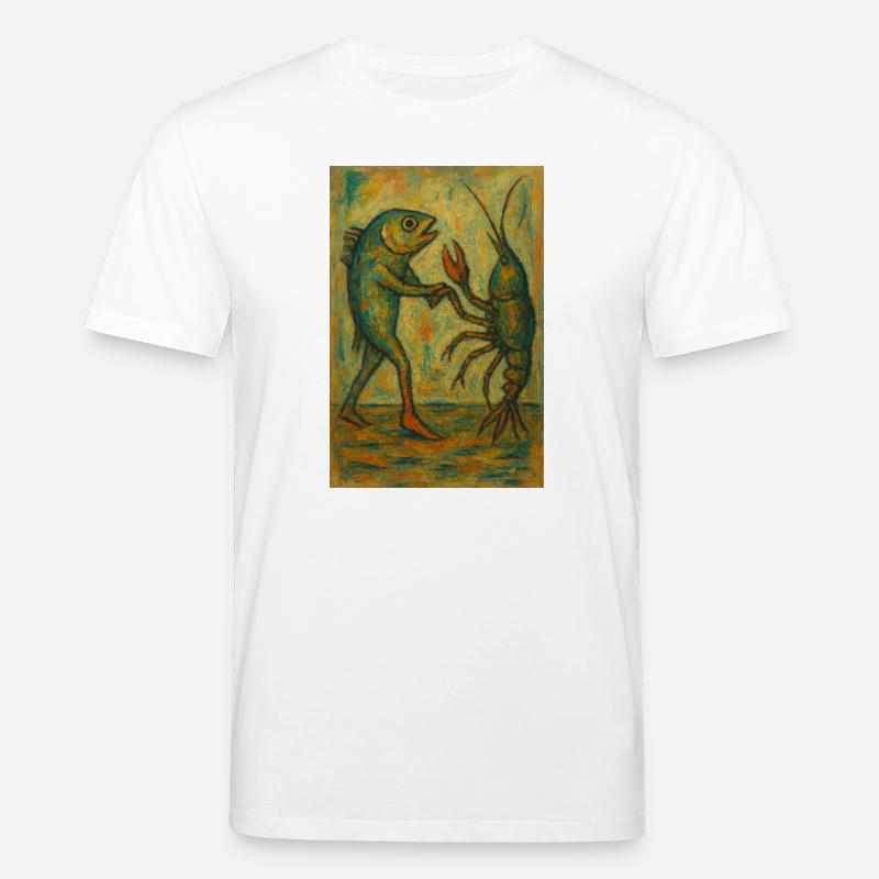 Abstrait Danse du poisson Impression d’art - T-shirt bio CREATOR Stanley/Stella Unisexe - blanc