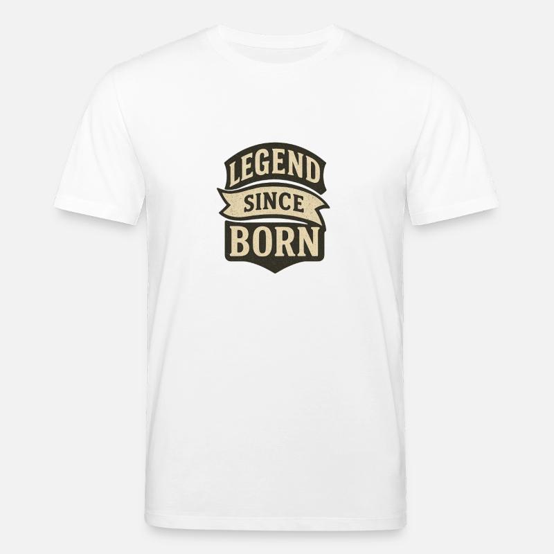 Legende seit der Geburt Retro-Abzeichen - Stanley/Stella Unisex Bio-T-Shirt CREATOR - Weiß