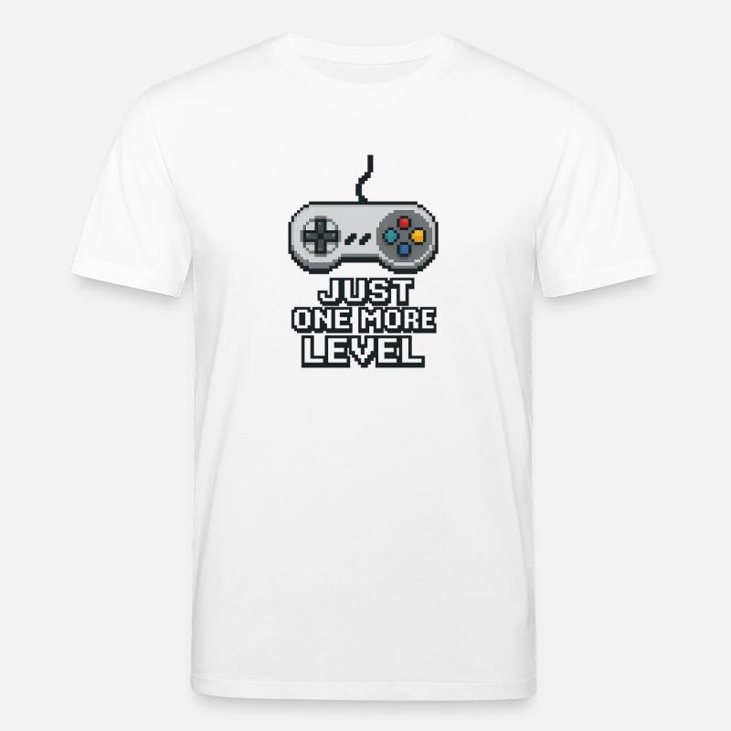 Pixel Neon Game Controller Design - Stanley/Stella CREATOR Unisex Organic T-Shirt - white