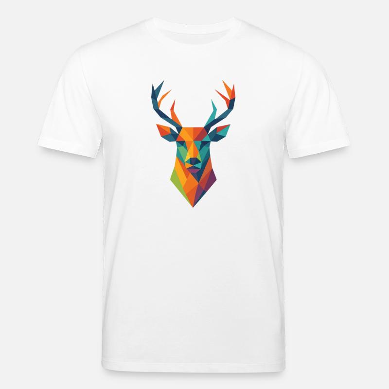 Hirsch | Hirschkopf Print / Druck / Design - Stanley/Stella Unisex Bio-T-Shirt CREATOR  - Weiß