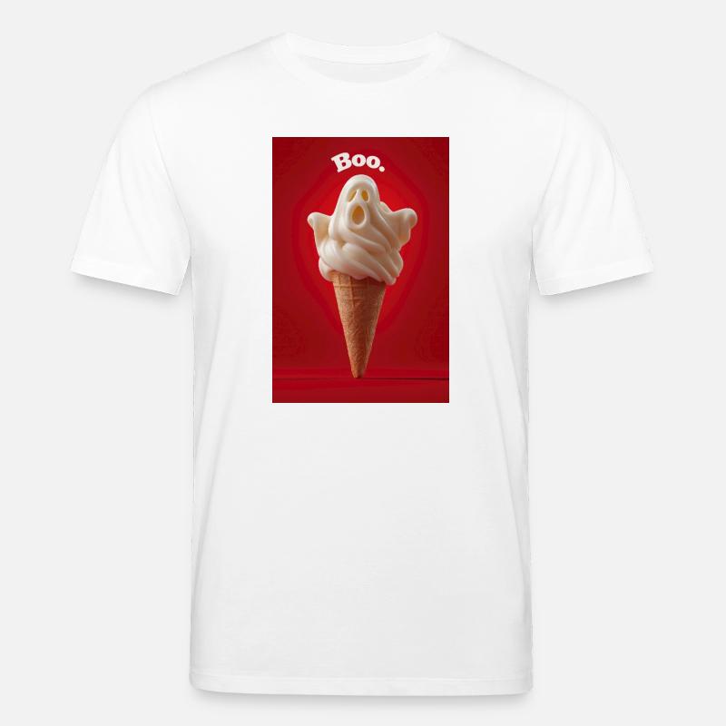 Boo Ghost Eiswaffel - Stanley/Stella Unisex Bio-T-Shirt CREATOR  - Weiß