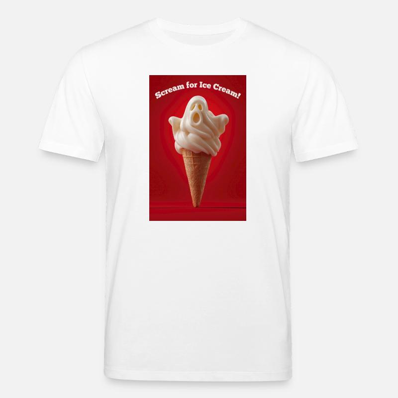 Ghostly Scream Eiswaffel - Stanley/Stella Unisex Bio-T-Shirt CREATOR  - Weiß