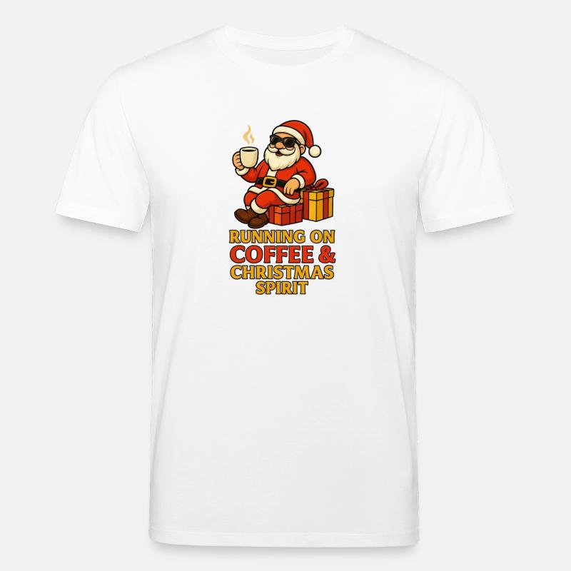 Santa Kaffee Weihnachtsgeist - Stanley/Stella Unisex Bio-T-Shirt CREATOR  - Weiß
