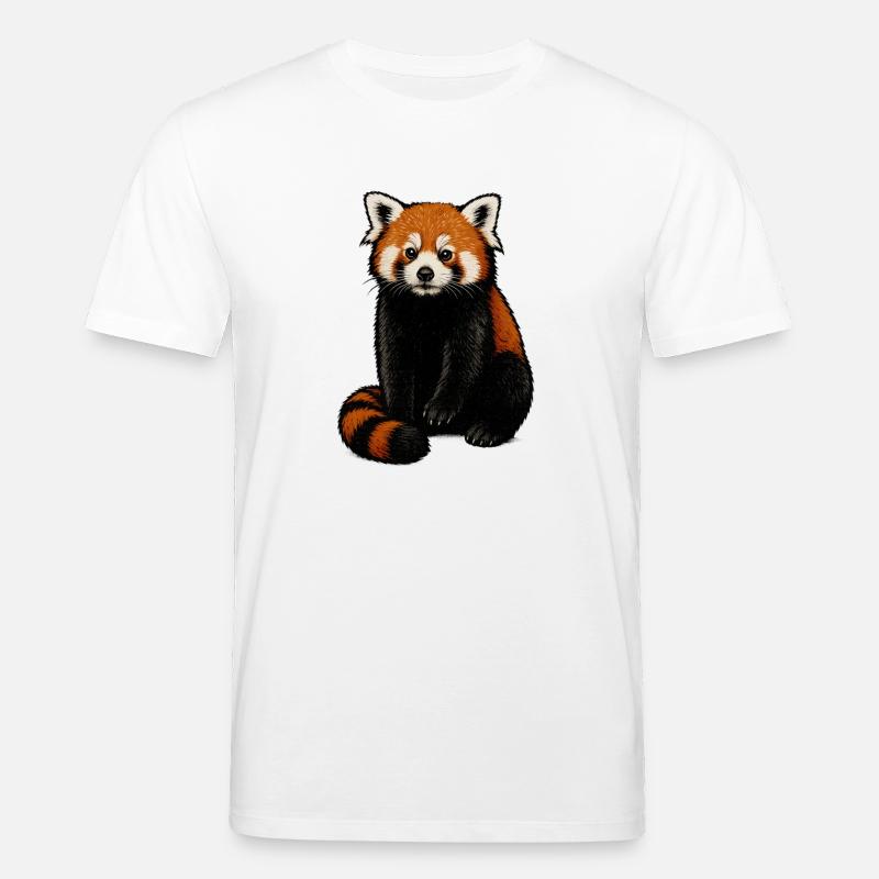Illustration de câlin de panda roux - T-shirt bio CREATOR Stanley/Stella Unisexe - blanc