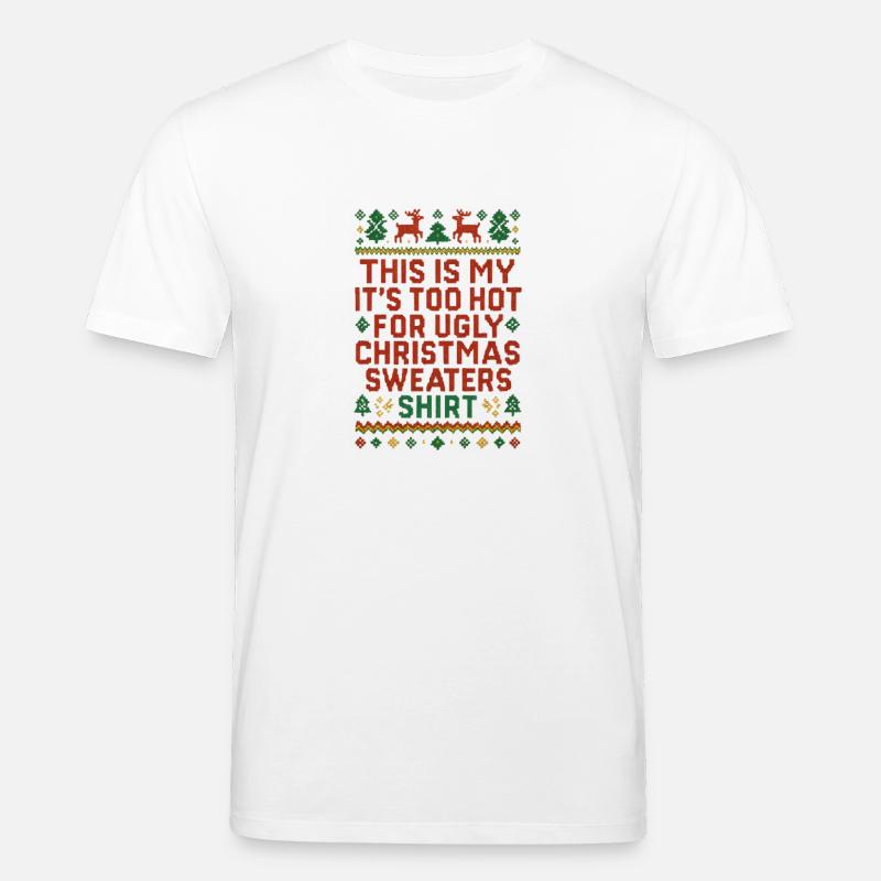 Chemise pull de Noël moche - T-shirt bio CREATOR Stanley/Stella Unisexe - blanc