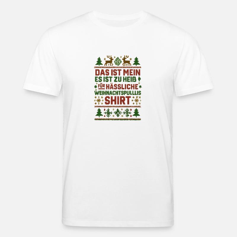Chemise pull de Noël moche - T-shirt bio CREATOR Stanley/Stella Unisexe - blanc