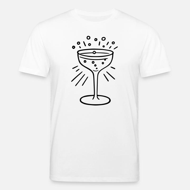 Glasblasen und strahlende Linien - Stanley/Stella Unisex Bio-T-Shirt CREATOR  - Weiß