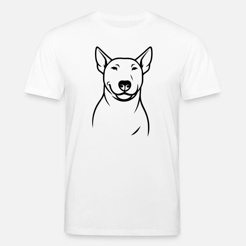 Silhouette stylisée du Bull Terrier - T-shirt bio CREATOR Stanley/Stella Unisexe - blanc
