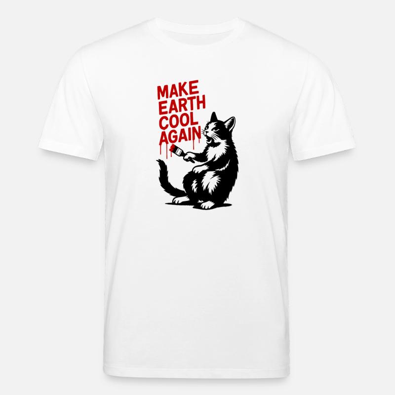 Make Earth Cool Again Wolf Print - Stanley/Stella Unisex Bio-T-Shirt CREATOR  - Weiß