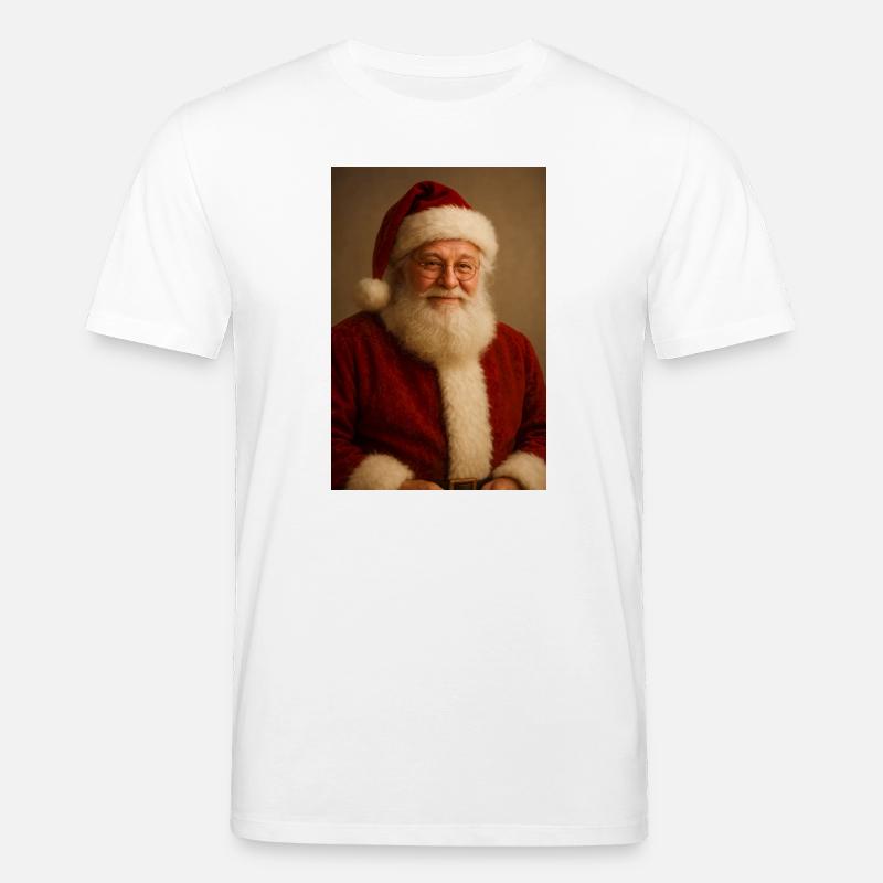 Weihnachtsmann-Klassiker in rotem Fell - Stanley/Stella Unisex Bio-T-Shirt CREATOR  - Weiß
