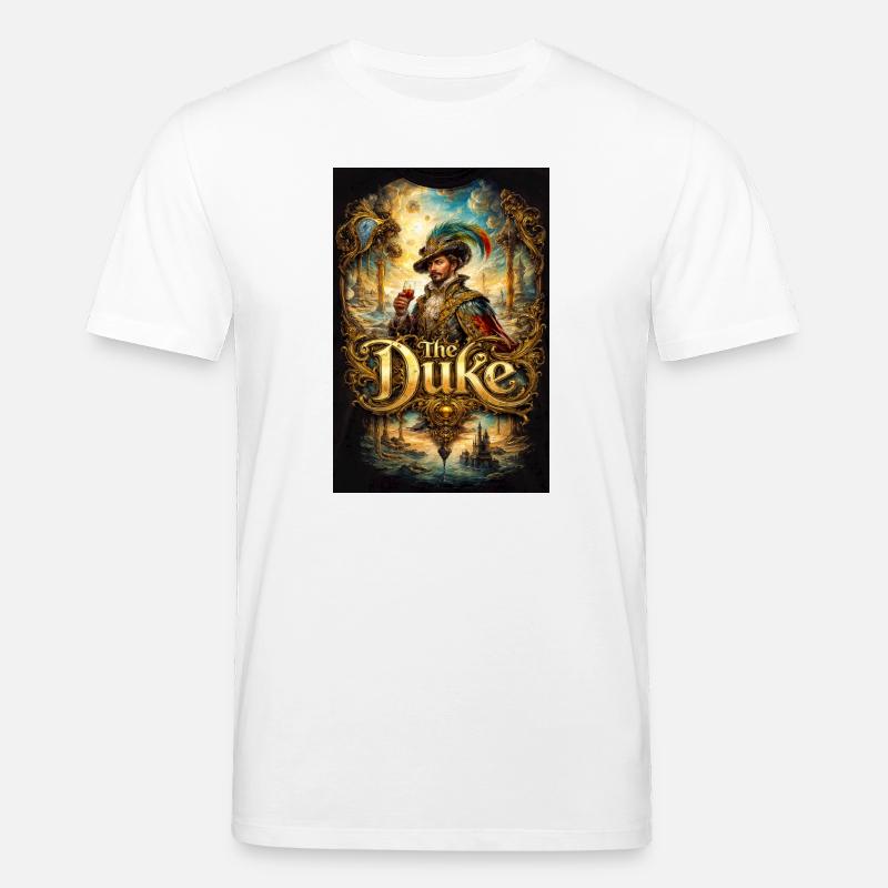 Das Herzogsbarockporträt mit Glas - Stanley/Stella Unisex Bio-T-Shirt CREATOR  - Weiß
