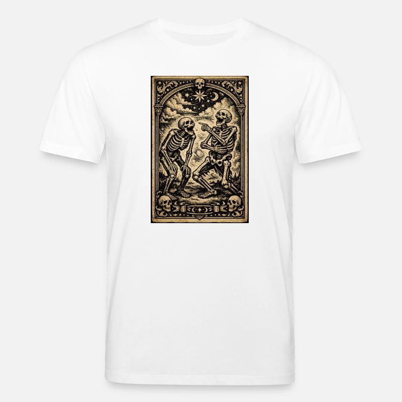 Skelett-Serenade unter den Sternen - Stanley/Stella Unisex Bio-T-Shirt CREATOR  - Weiß