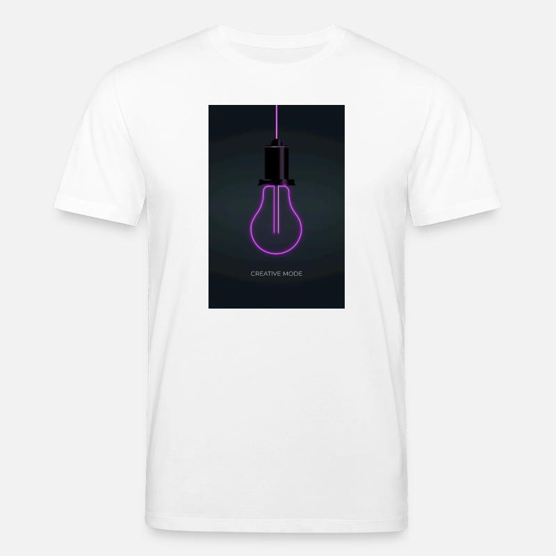 Creative Mode Neon Glühbirne Poster - Stanley/Stella Unisex Bio-T-Shirt CREATOR  - Weiß