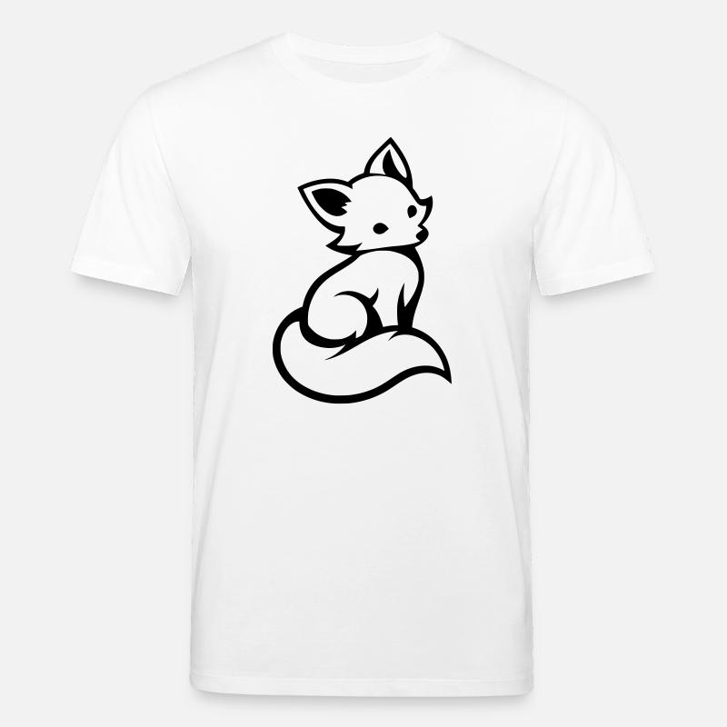 Süßer Fuchs – Minimalistische Silhouette - Stanley/Stella Unisex Bio-T-Shirt CREATOR  - Weiß