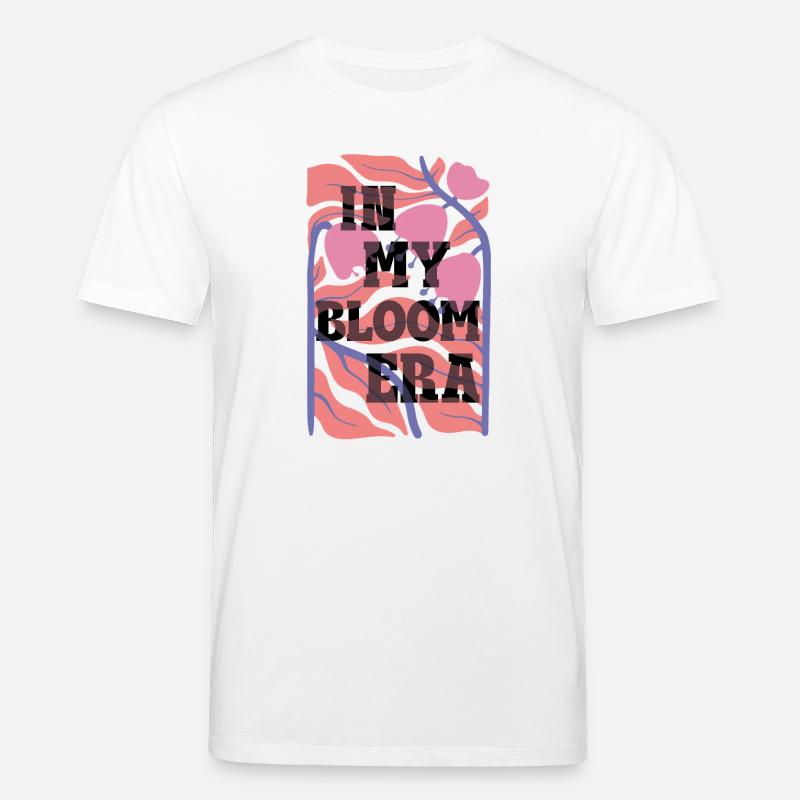 Bloom Nebula Florale Textkunst - Stanley/Stella Unisex Bio-T-Shirt CREATOR  - Weiß