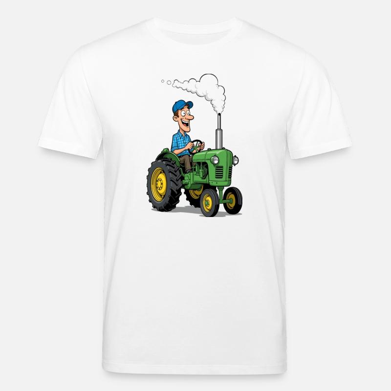 Traktorhelden Landwirtschaftscharme - Stanley/Stella Unisex Bio-T-Shirt CREATOR - Weiß