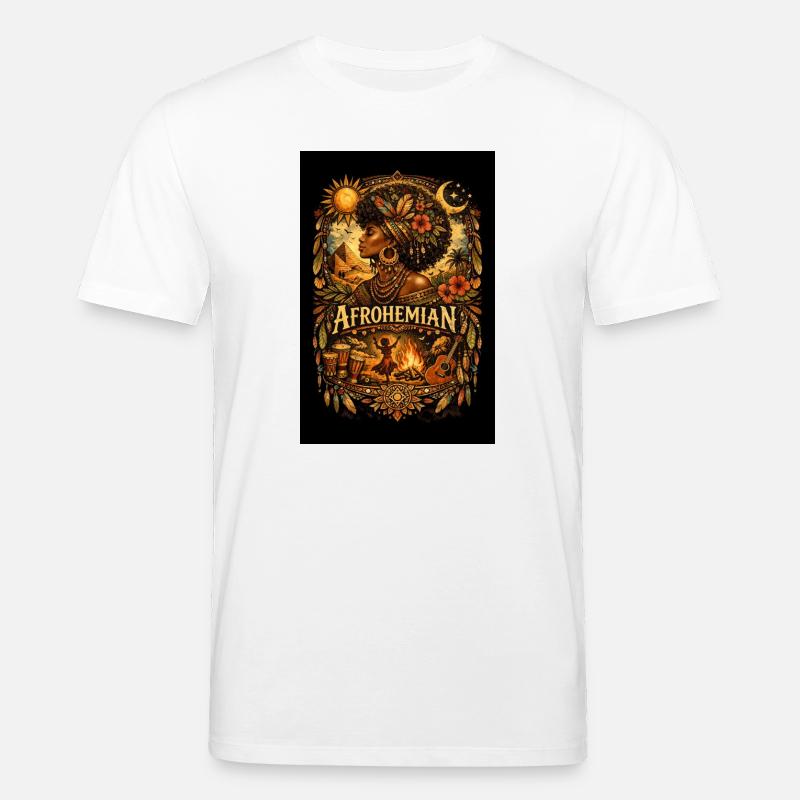 Afrohemisches Feuerritual - Stanley/Stella Unisex Bio-T-Shirt CREATOR  - Weiß