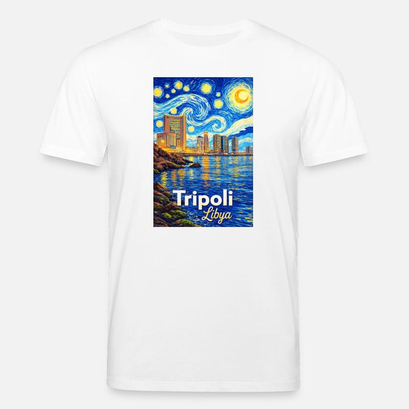 Tripoli Libya Starry Night - Stanley/Stella Unisex Bio-T-Shirt CREATOR  - Weiß