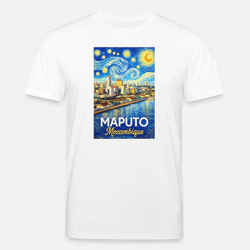 Maputo Mozambique Starry Night - Stanley/Stella Unisex Bio-T-Shirt CREATOR  - Weiß