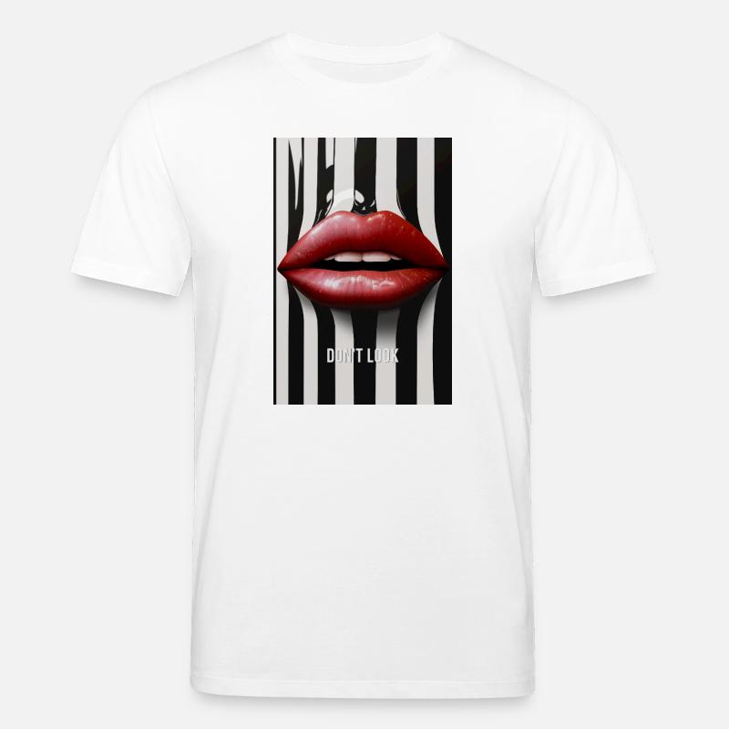 Don’t Look Lippen Statement Design - Stanley/Stella Unisex Bio-T-Shirt CREATOR  - Weiß
