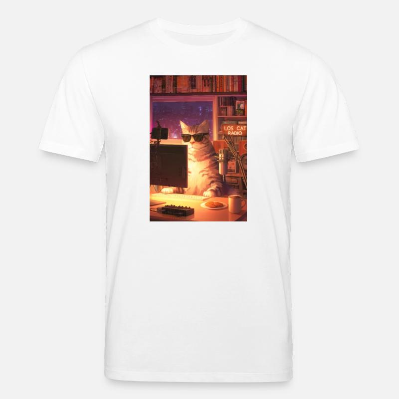 Cat Stream Neon Studio - Stanley/Stella Unisex Bio-T-Shirt CREATOR  - Weiß