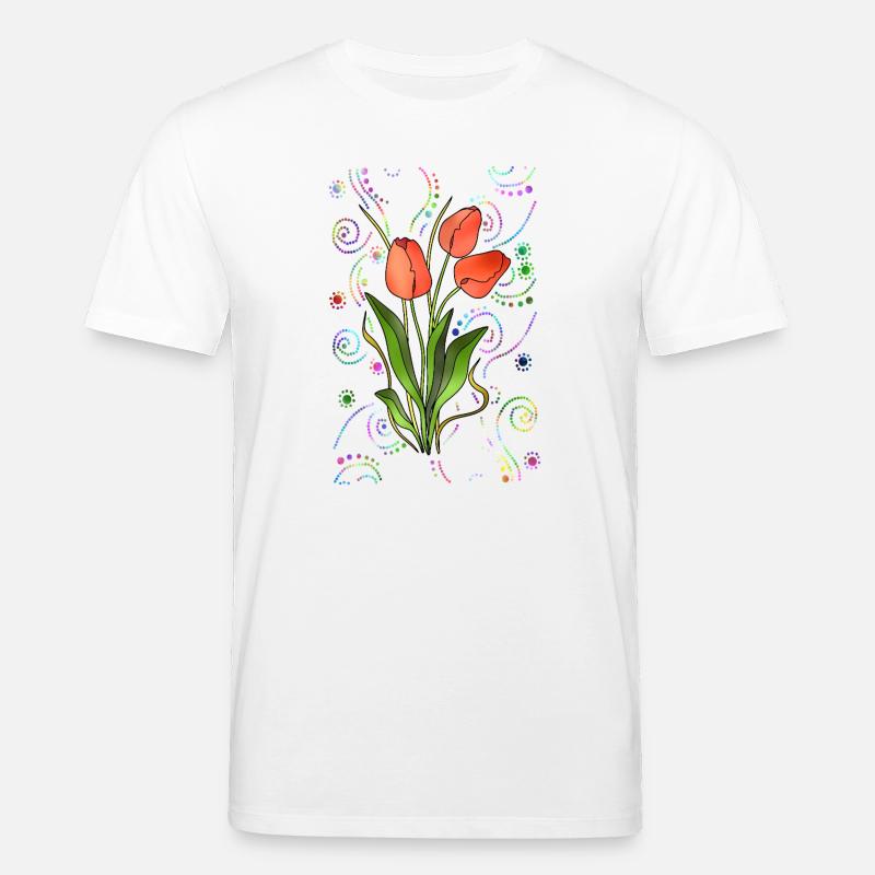 Blumen - Stanley/Stella Unisex Bio-T-Shirt CREATOR  - Weiß
