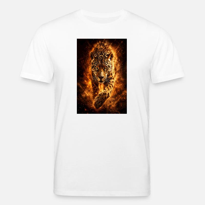 Incendie du léopard - T-shirt bio CREATOR Stanley/Stella Unisexe - blanc