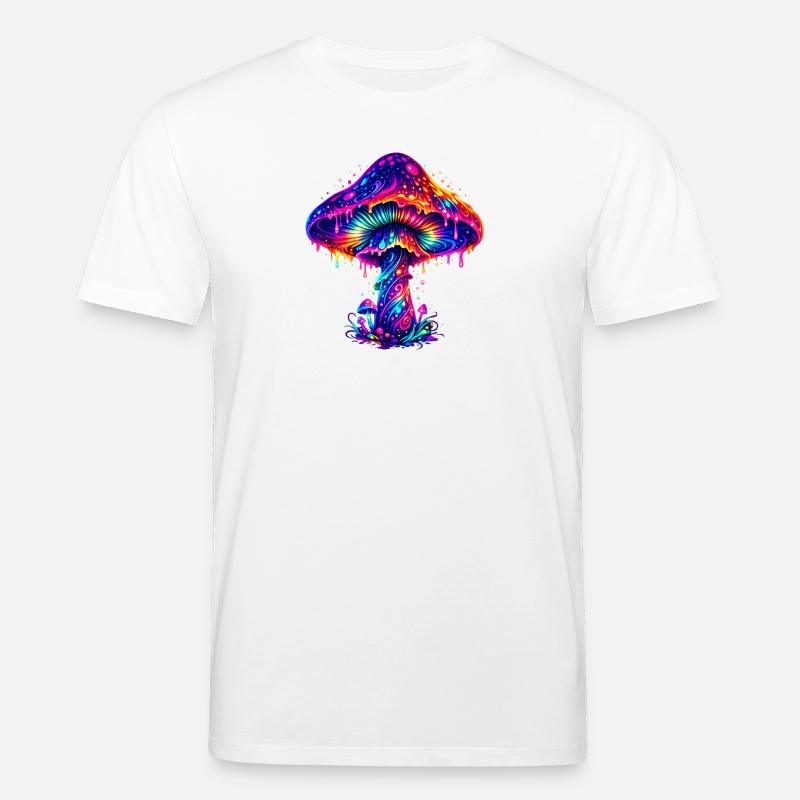 Psychedelischer Regenbogenpilz - Stanley/Stella Unisex Bio-T-Shirt CREATOR  - Weiß