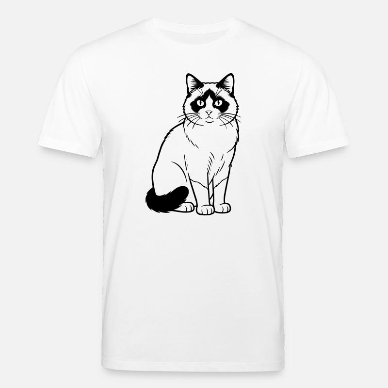 Schneeschuhkatze - Stanley/Stella Unisex Bio-T-Shirt CREATOR  - Weiß