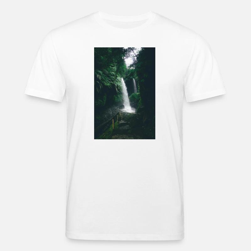 Kaskade im grünen Dschungel - Stanley/Stella Unisex Bio-T-Shirt CREATOR  - Weiß