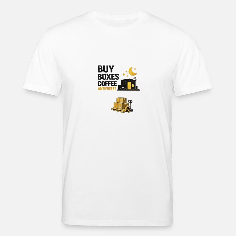 Nachtschicht-Boxen Kaffee-Antikühlmittel - Stanley/Stella Unisex Bio-T-Shirt CREATOR  - Weiß