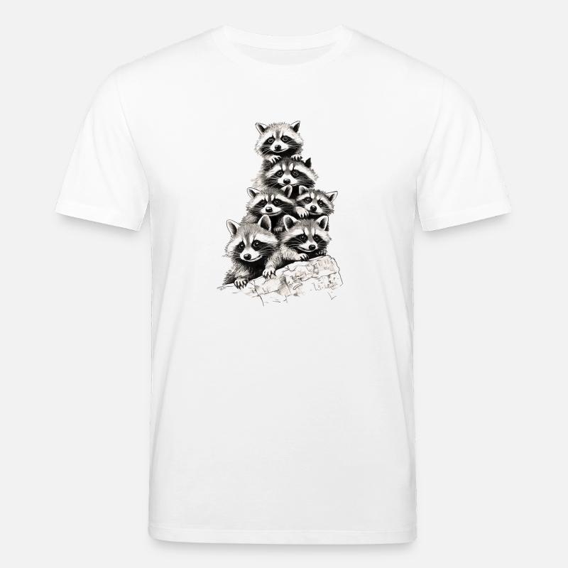 Waschbären - Stanley/Stella Unisex Bio-T-Shirt CREATOR  - Weiß
