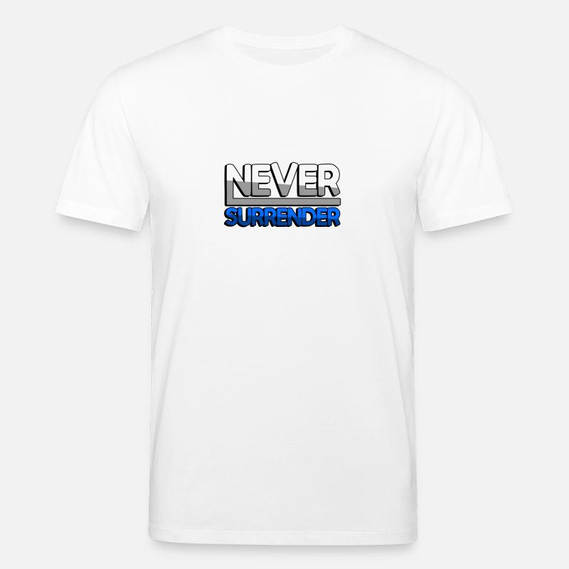 NEVER SURRENDER (Bleu) - Jeux - T-shirt bio CREATOR Stanley/Stella Unisexe - blanc